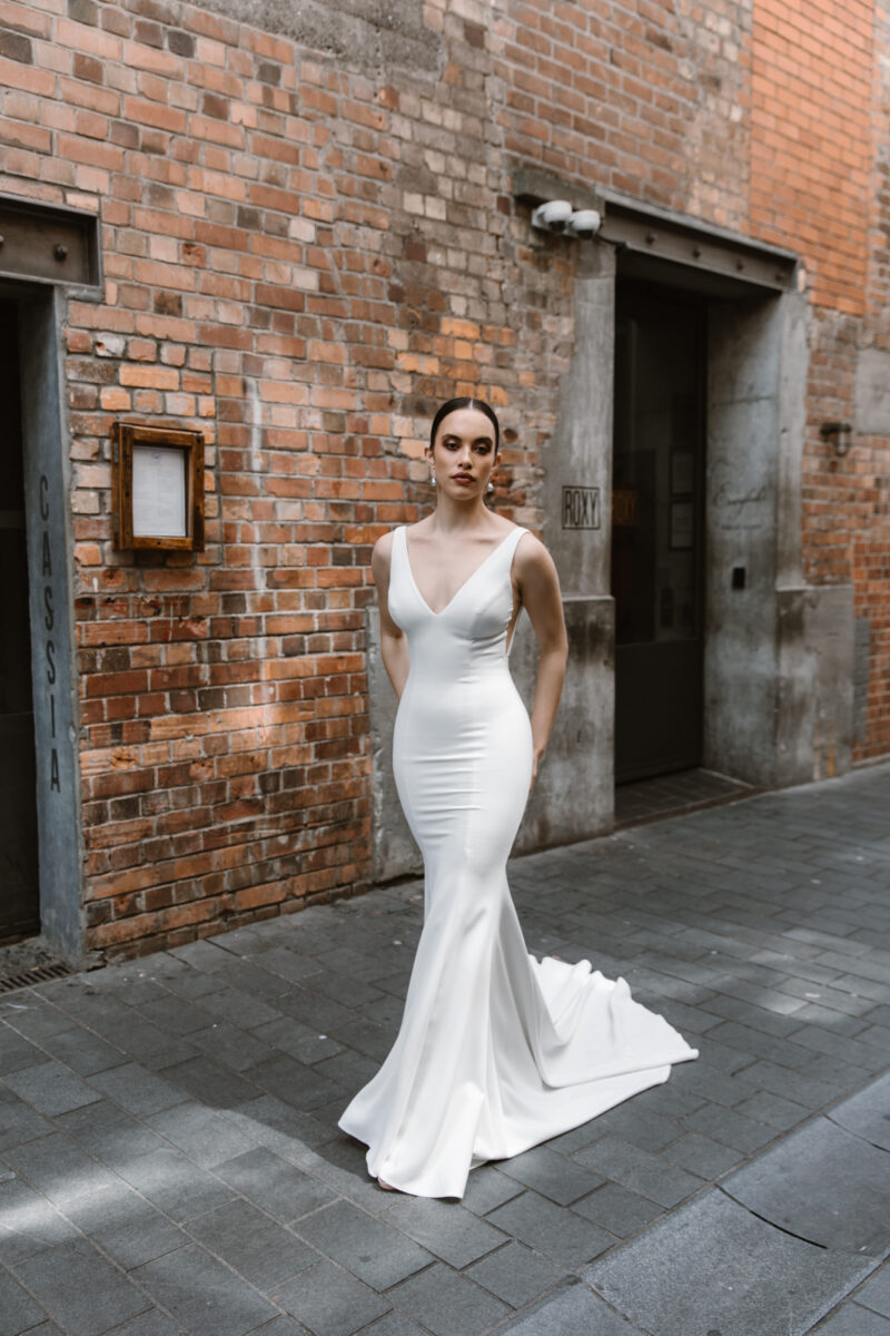 Classic silk 2025 wedding dress